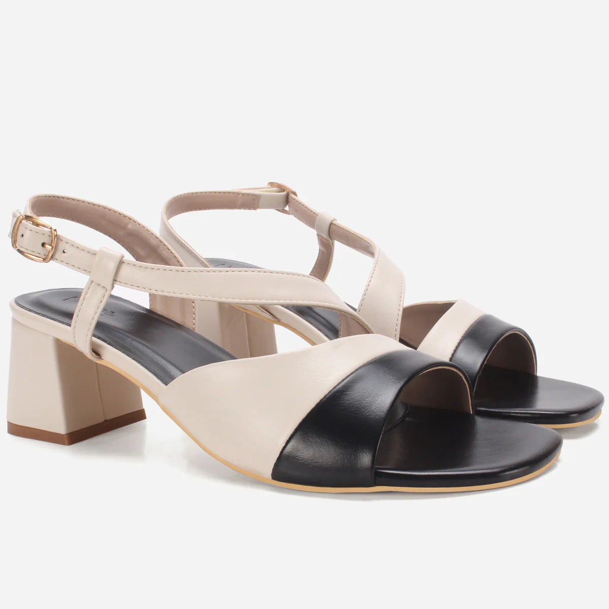 Women "MAEVE" Diagonal Strap Heel Sandals - Image 2
