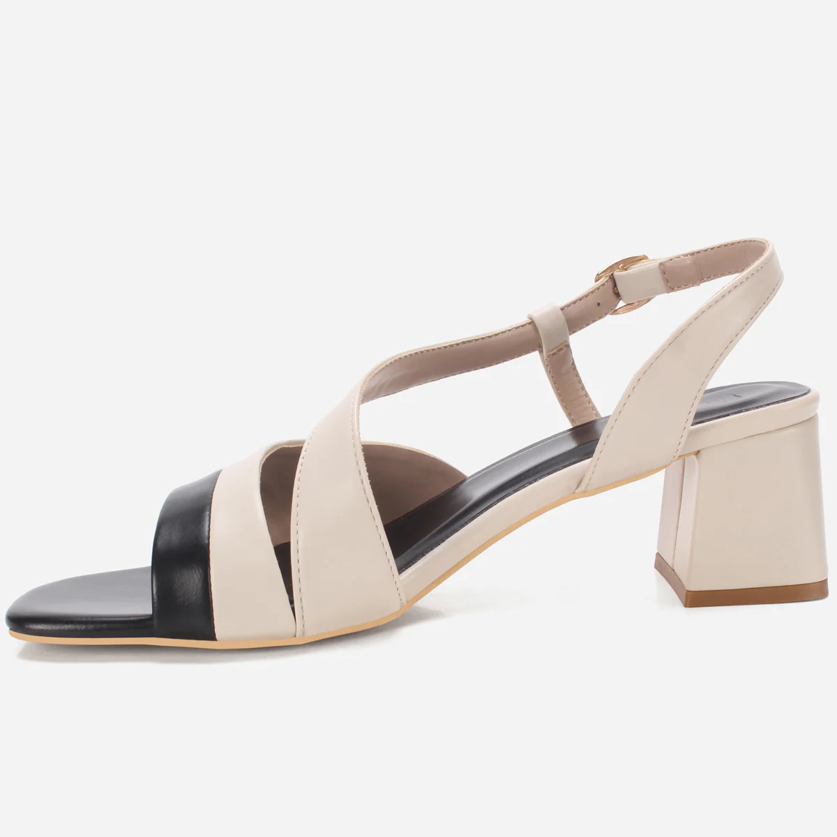 Women "MAEVE" Diagonal Strap Heel Sandals - Image 3