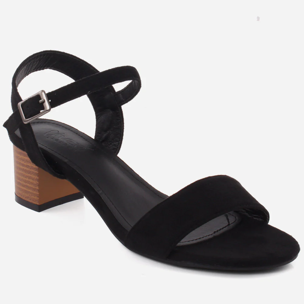Women " MANDY" Multi Color Suede Block Heel Sandals