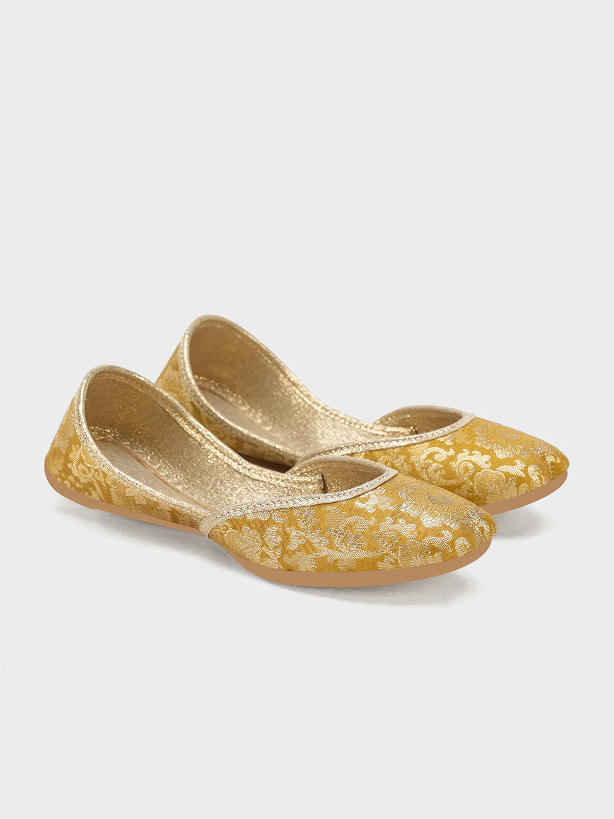Women "MEERJAH" Soft Flexible Jamawar Khussa - Image 4