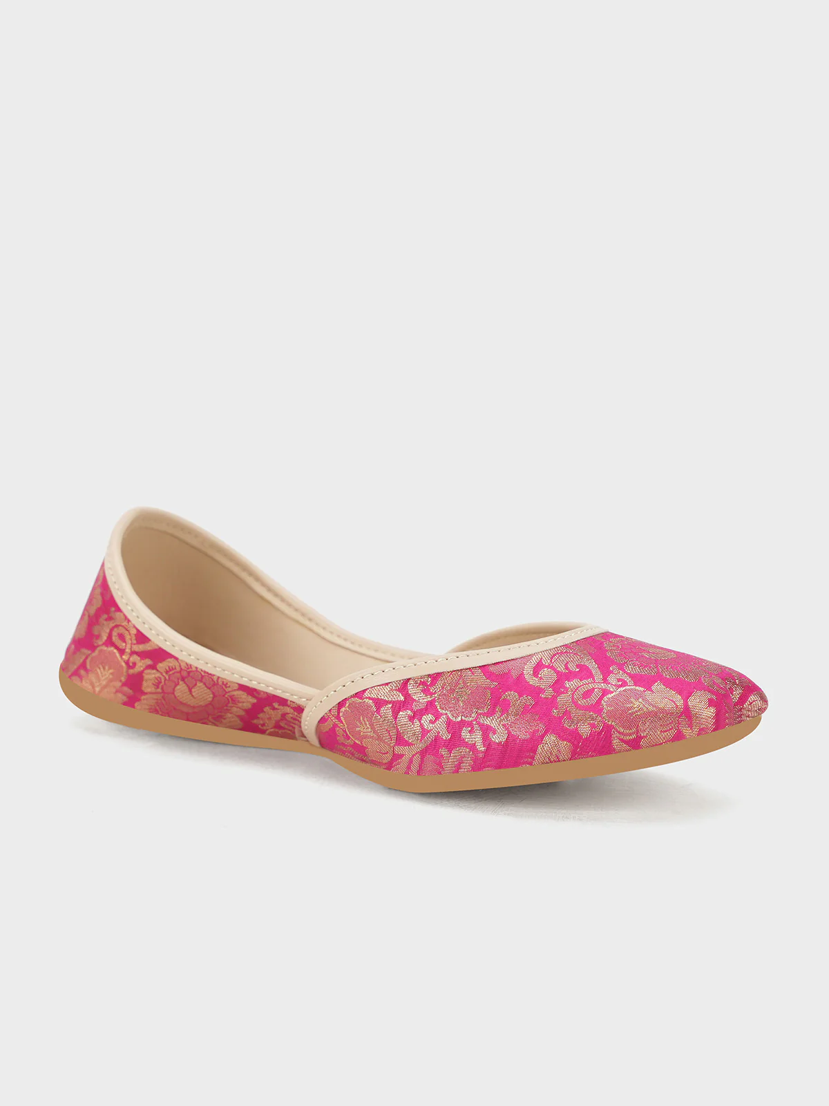 Women "MEERJAH" Soft Flexible Jamawar Khussa - Image 2