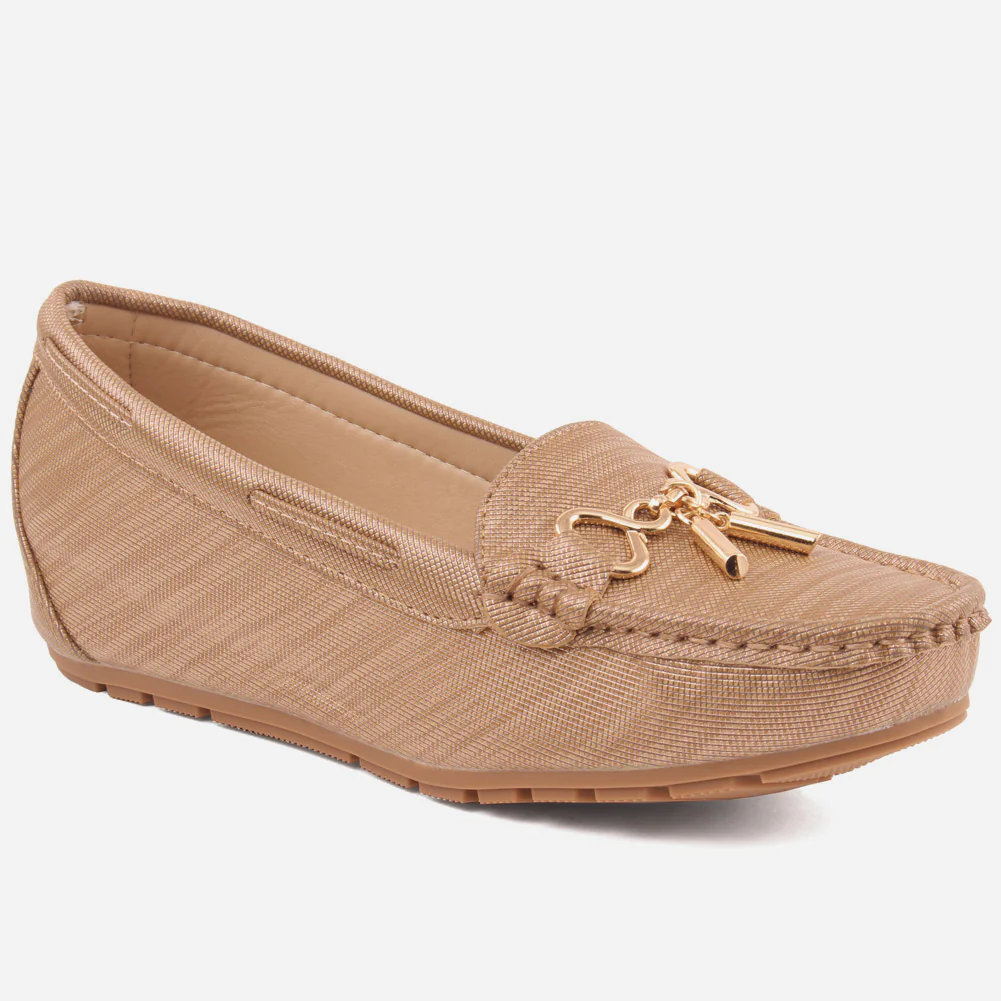 Women "MEGAN" Low Wedge Heel Moccasins