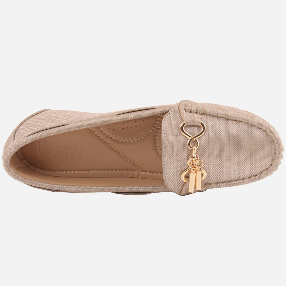 Women "MEGAN" Low Wedge Heel Moccasins - Image 4