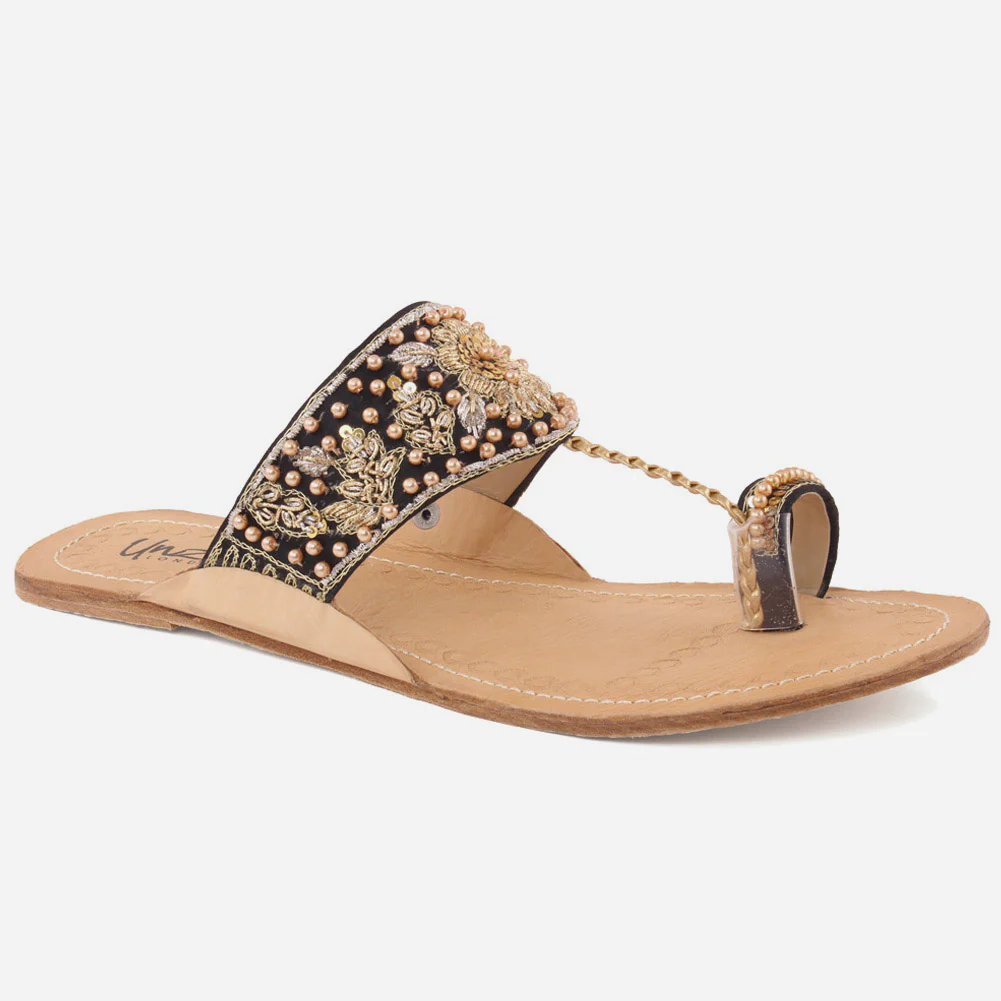 Women "MIA" Decorated Kolhapuri Chappal
