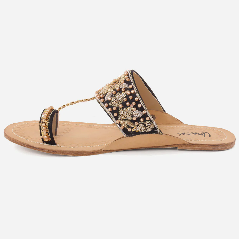 Women "MIA" Decorated Kolhapuri Chappal - Image 3