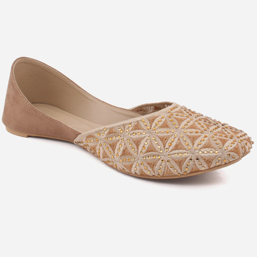 Women "MIA" Handmade Indian Embroidered Khussa