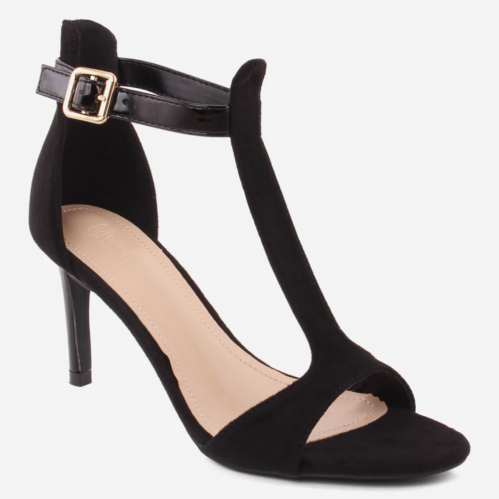 Women "ESTELA" T-Strap Open Toe Stiletto Heel Sandals