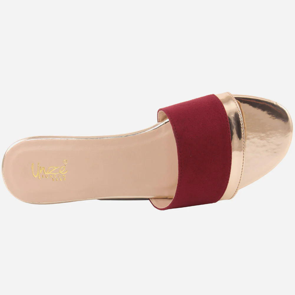 Women "MORAN" Glitter Mat Finish Slip On Slippers - Image 4