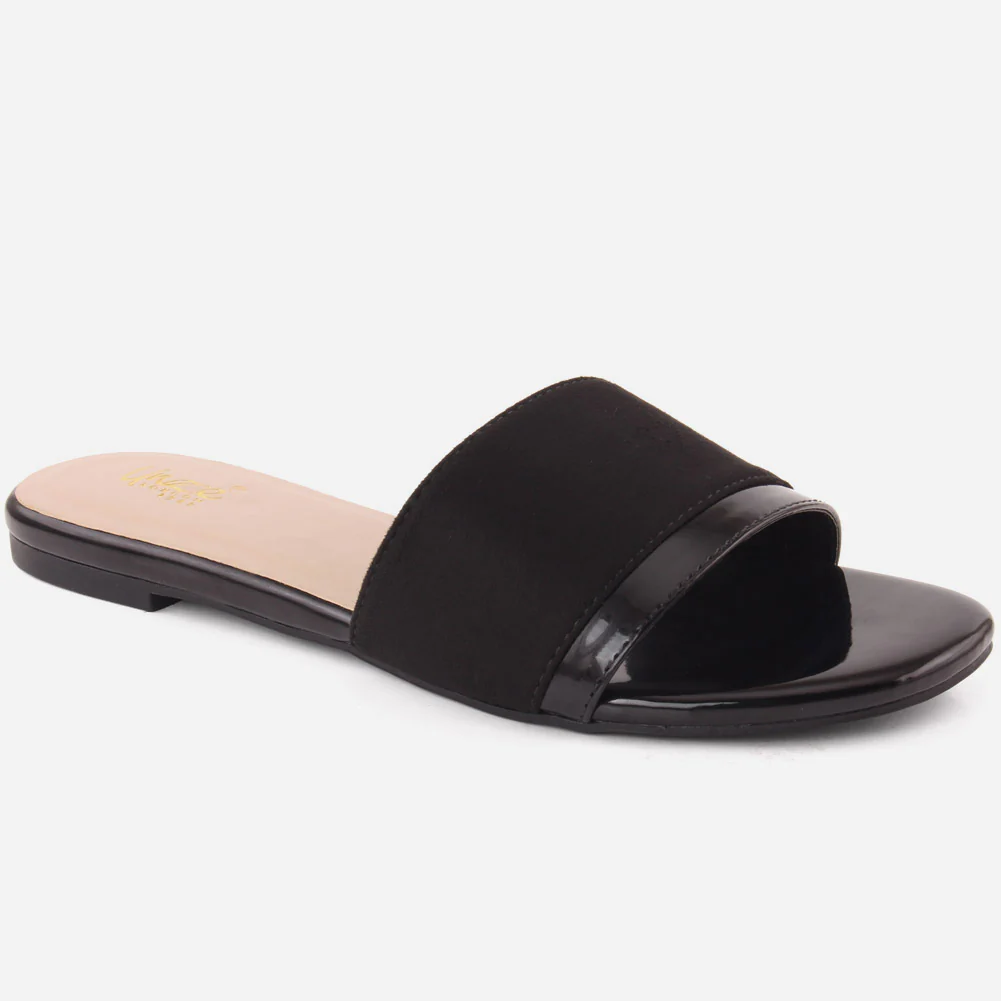 Women "MORAN" Glitter Mat Finish Slip On Slippers
