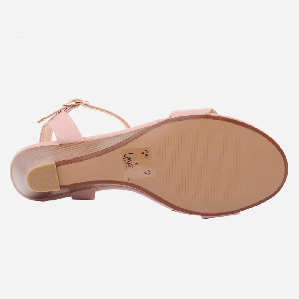 WOMEN "NANA" MATT BUCKLE WEDGE SANDALS - Image 5