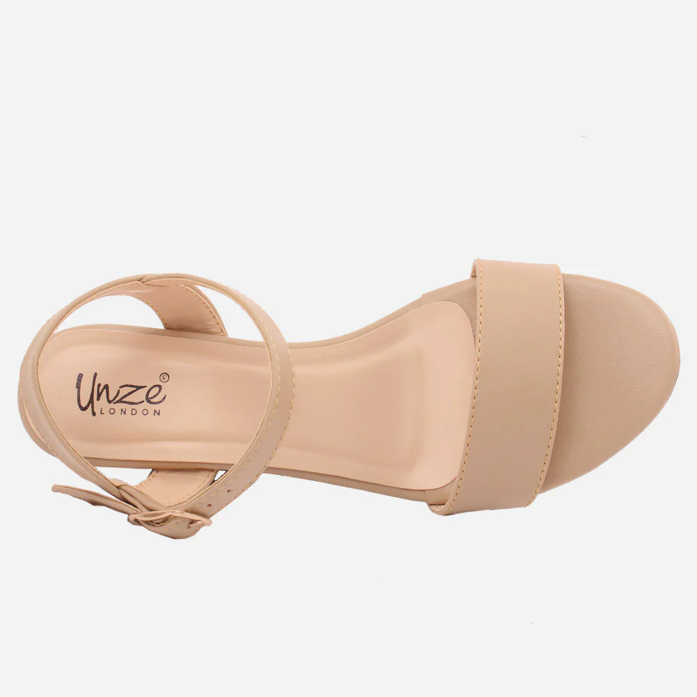 WOMEN "NANA" MATT BUCKLE WEDGE SANDALS - Image 4