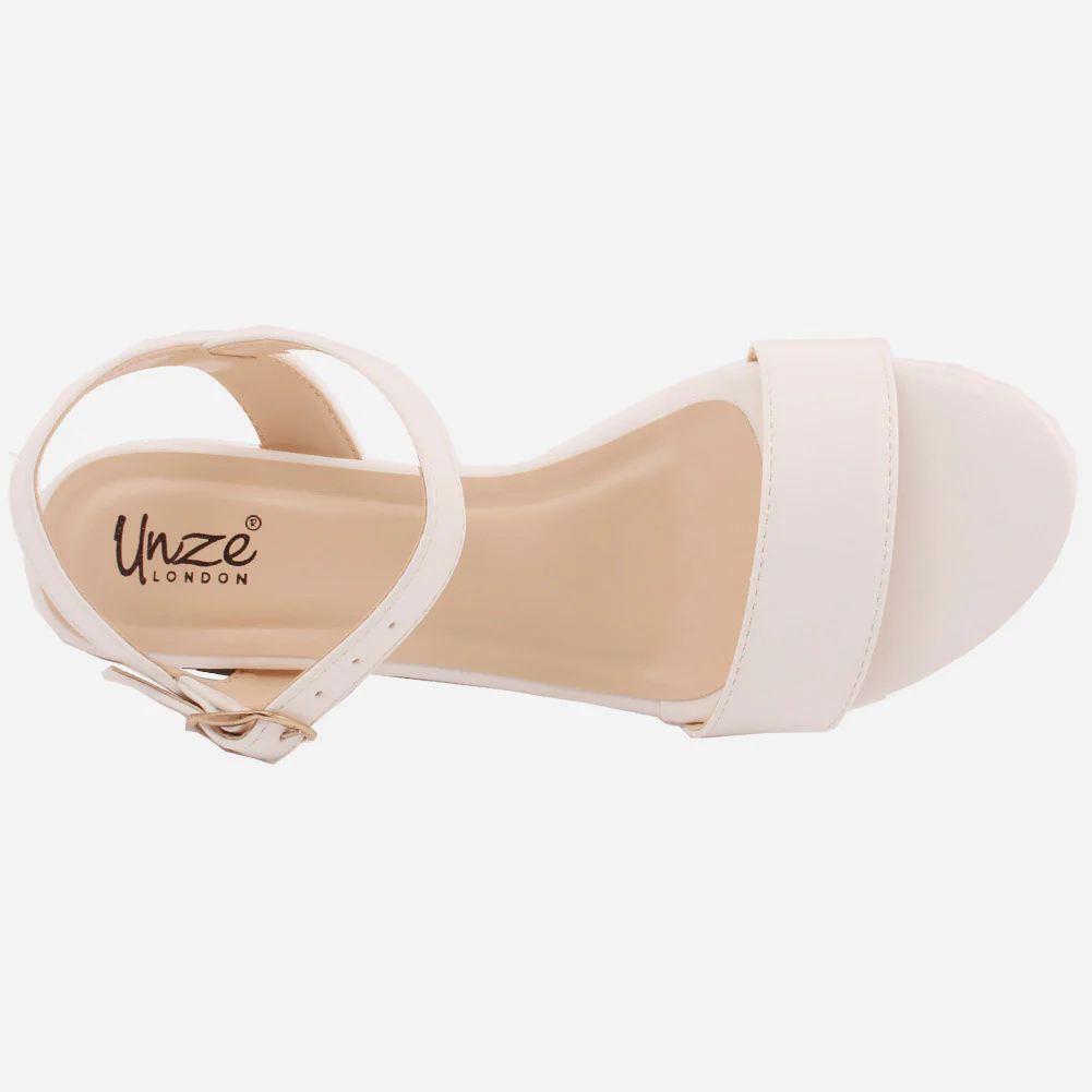WOMEN "NANA" MATT BUCKLE WEDGE SANDALS - Image 4