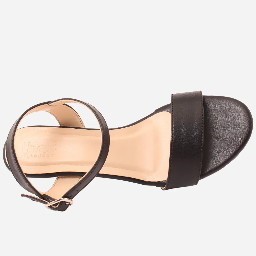 WOMEN "NANA" MATT BUCKLE WEDGE SANDALS - Image 4
