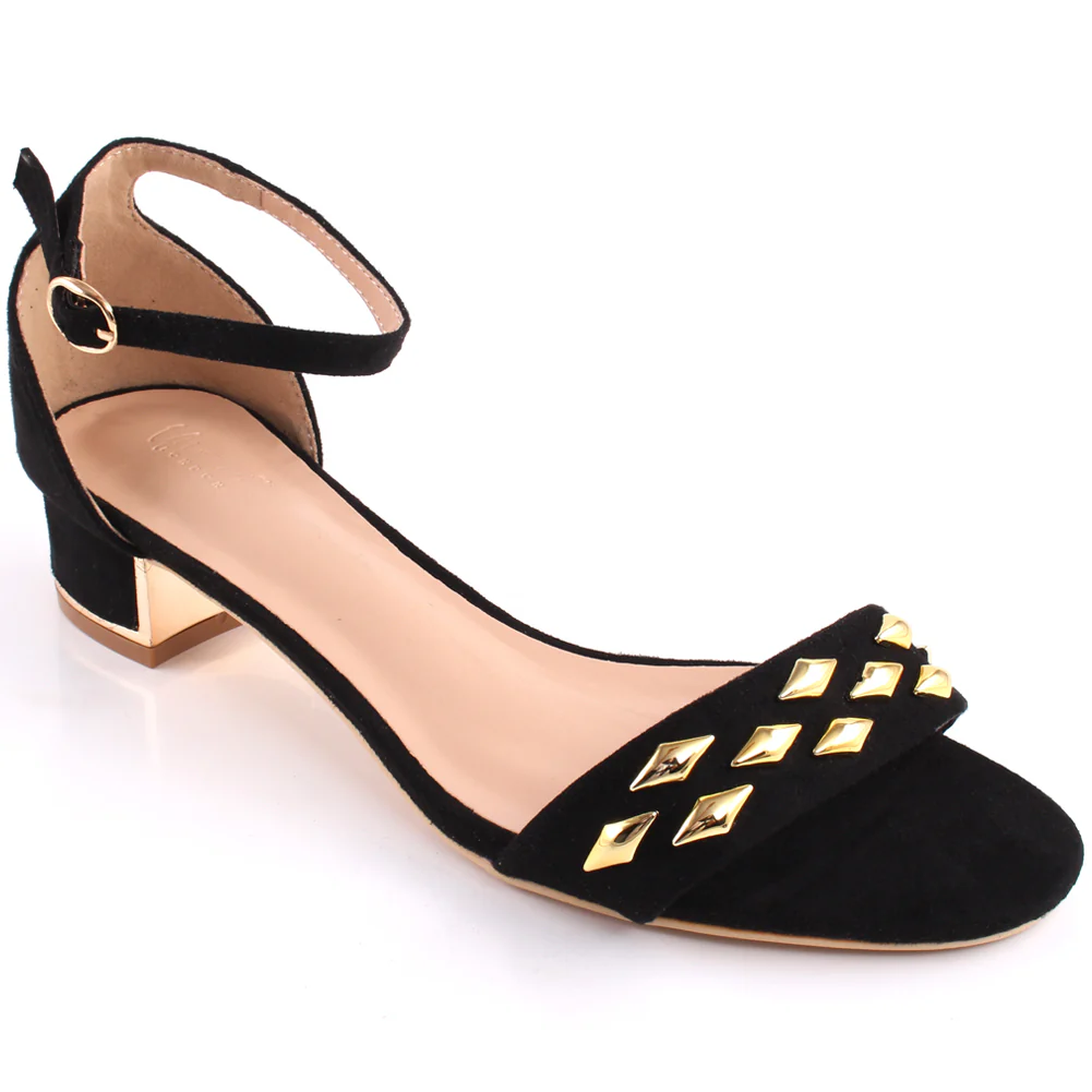 Women “ODELIA” Stud Adorned Closed Heel Cup Slip On Sandals