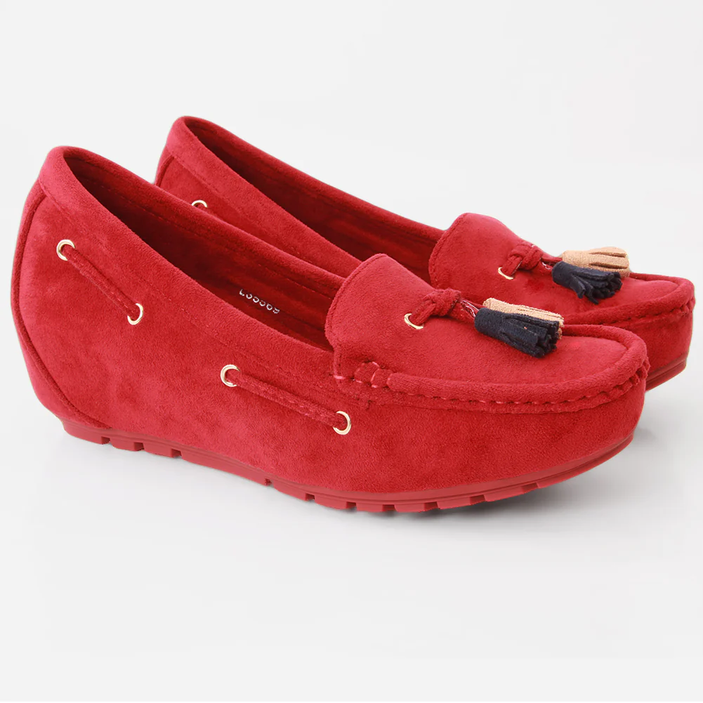 WOMEN "PAOLA" SUEDE COMFORT SLIPON MOCCASINS - Image 2