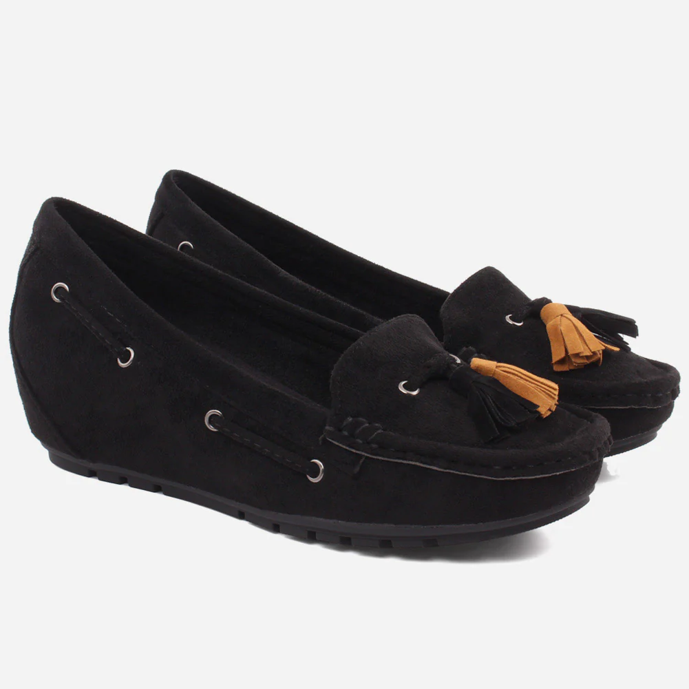 WOMEN "PAOLA" SUEDE COMFORT SLIPON MOCCASINS - Image 2