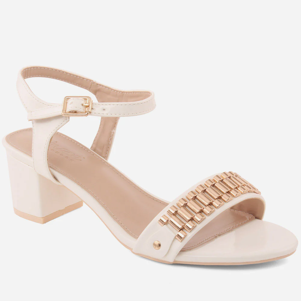 Women "PAPRIKA" Glossy Patent Block Heel Sandals