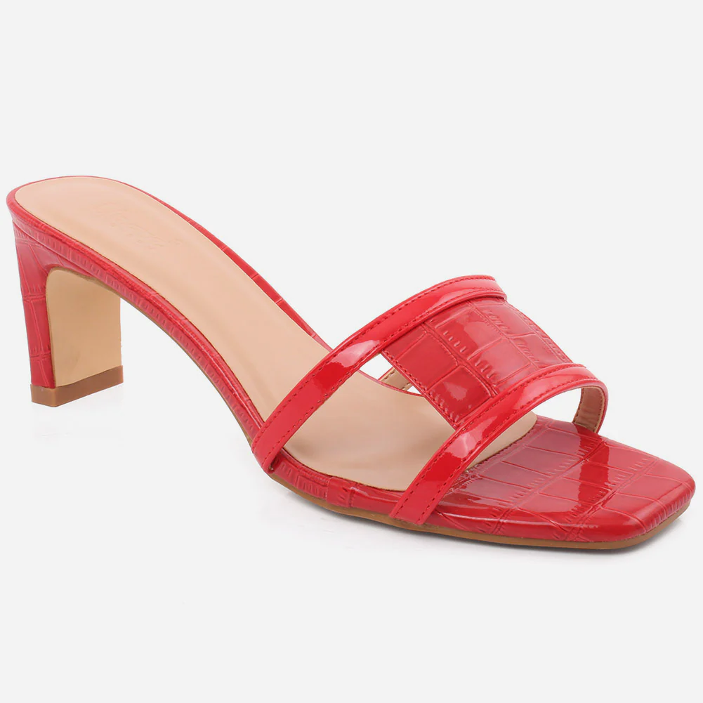 Women "PAULA" Stunning See Through Block Heel Sandals