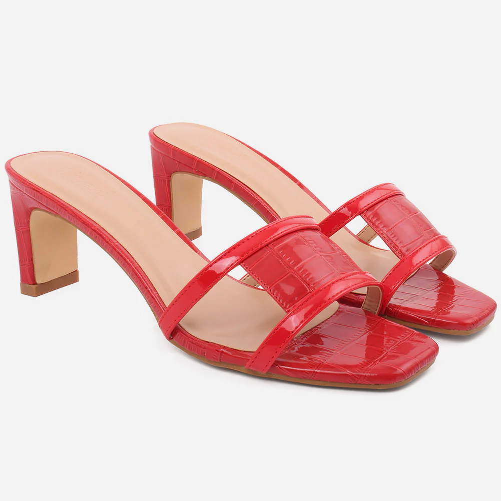 Women "PAULA" Stunning See Through Block Heel Sandals - Image 2