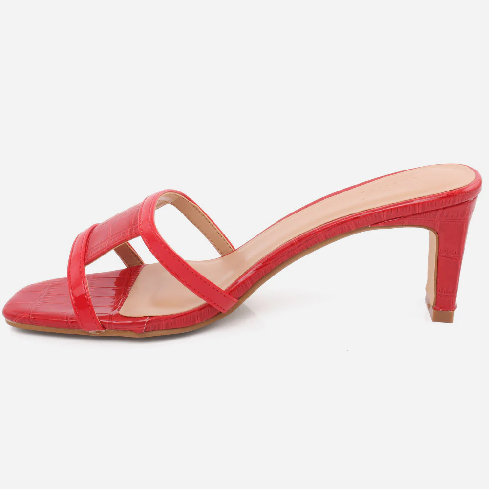 Women "PAULA" Stunning See Through Block Heel Sandals - Image 3