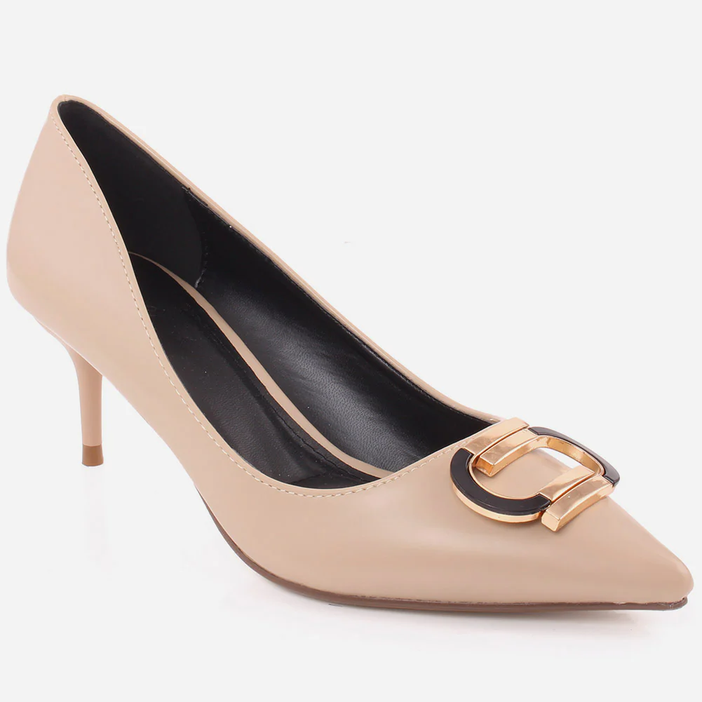 Women ‘Preto' Pointy Toe Court Shoes