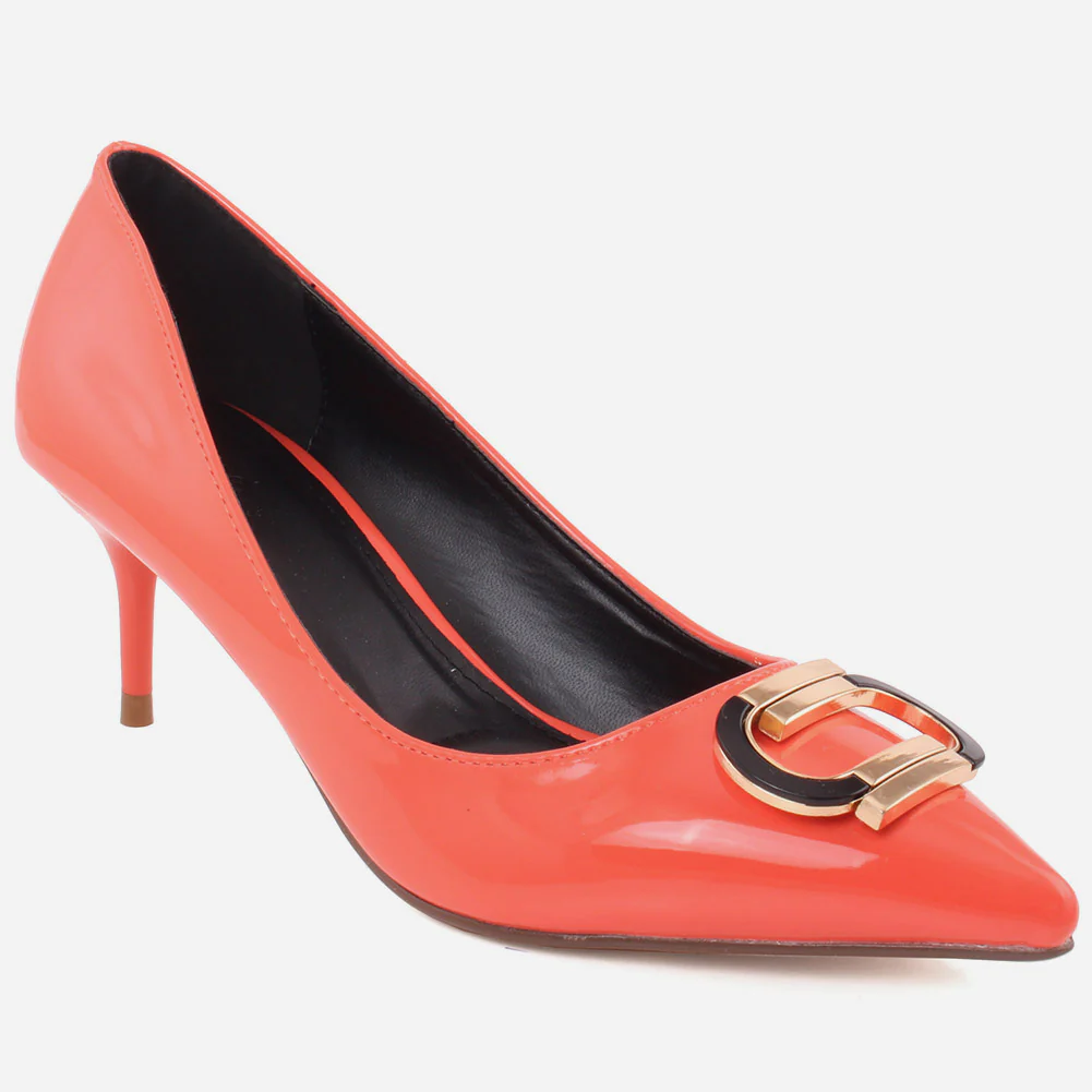 Women ‘Preto' Pointy Toe Court Shoes