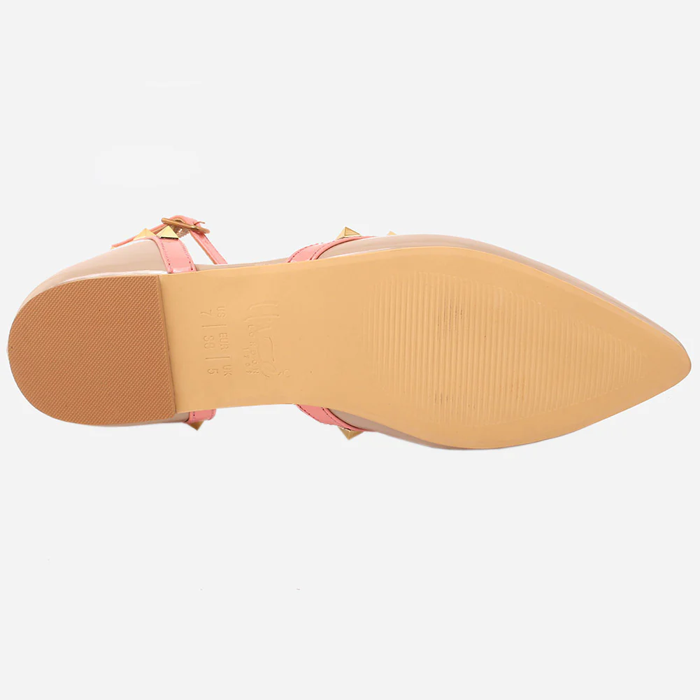 Women "REVONA" Low Ankle Strap Flats Shoes - Image 5