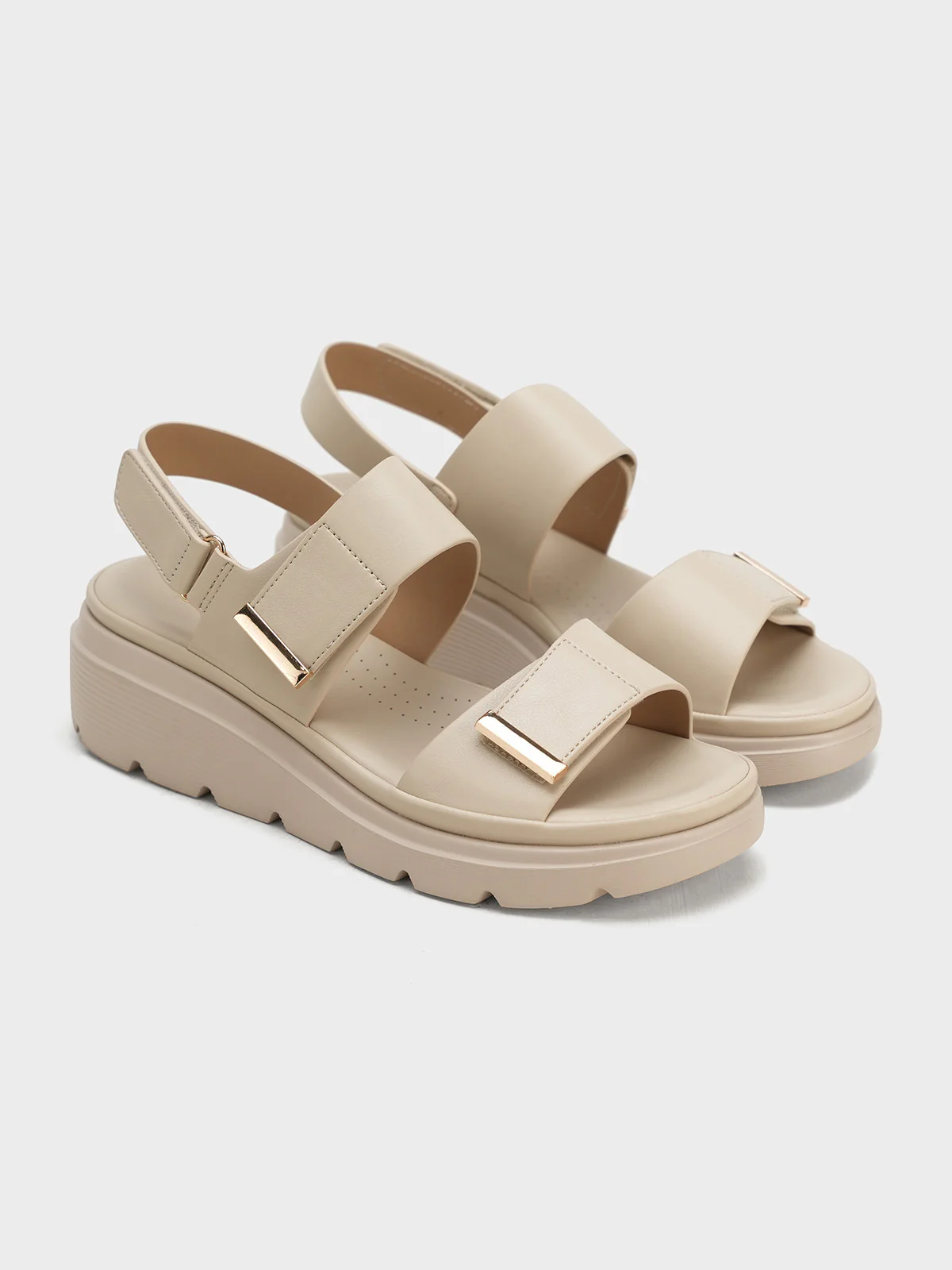 Women "RILEY" Comfort Velcro Strap Sandals - Image 2