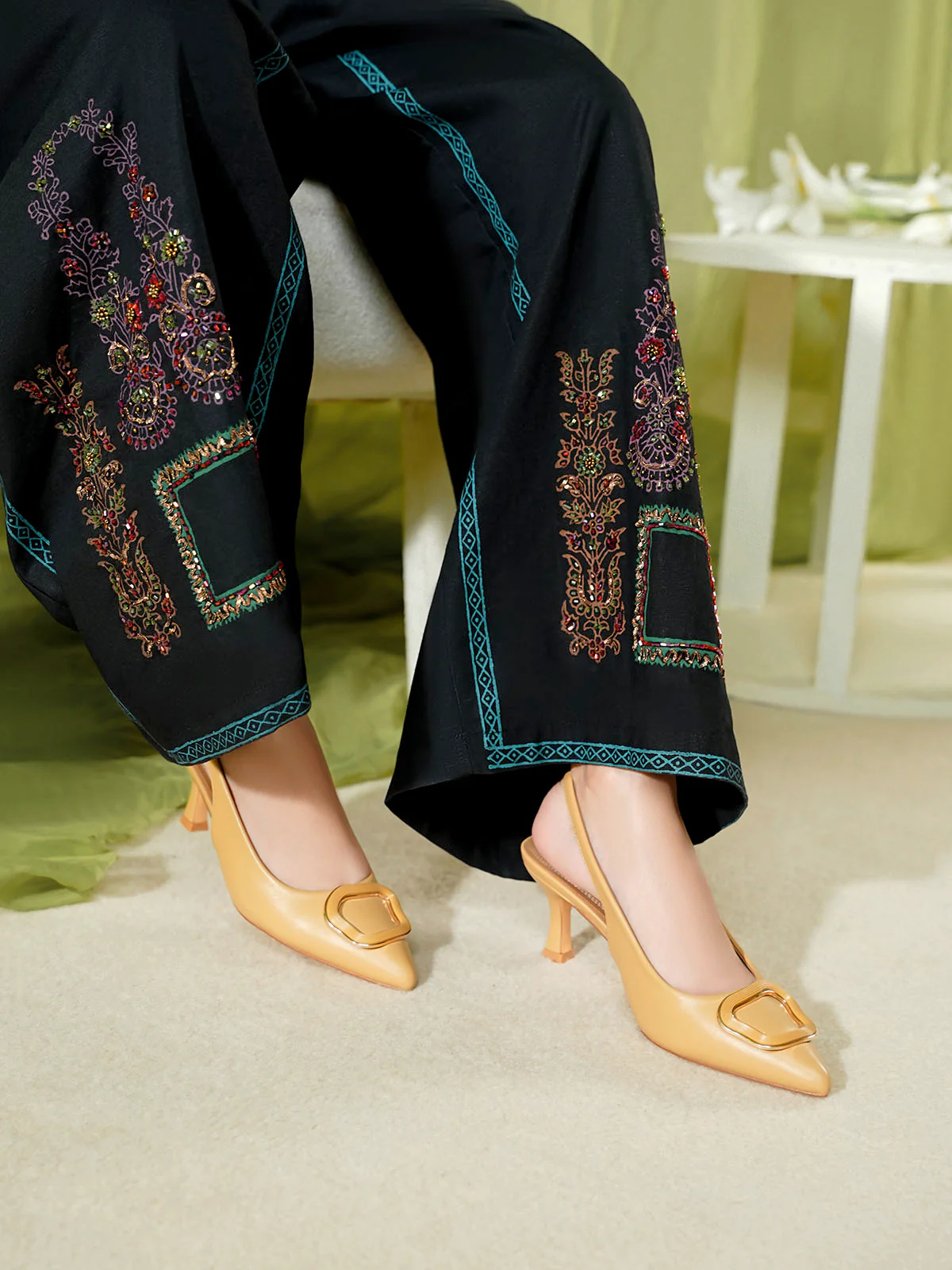 Women "ROLINA" Pointed Buckle Sandals - Image 3