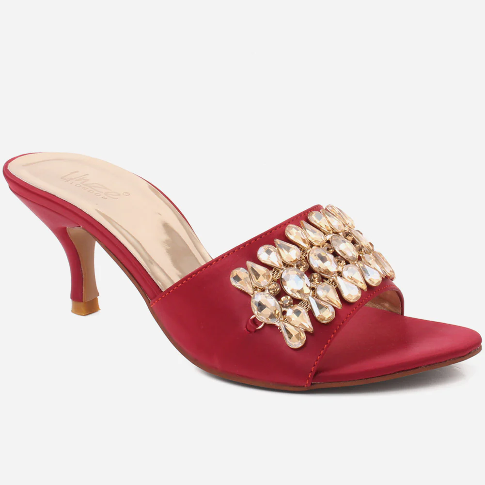 Women " ROSE" Glistening, Peep Toe Evening Sandals