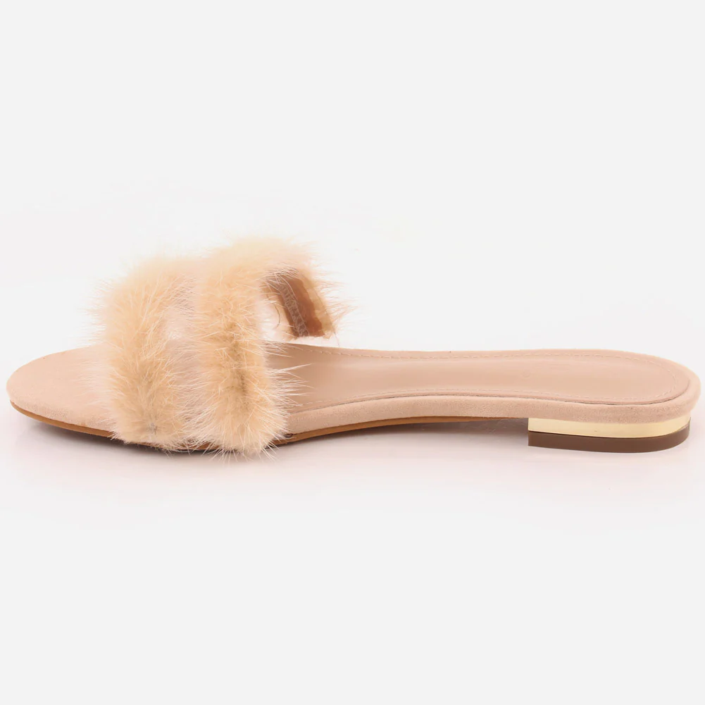 Women "Roxana" Stylish Suede Slip On Slippers - Image 3
