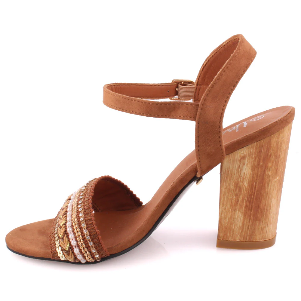 Women’s ‘Marymid’ Laced Block Heel Sandals - Image 3