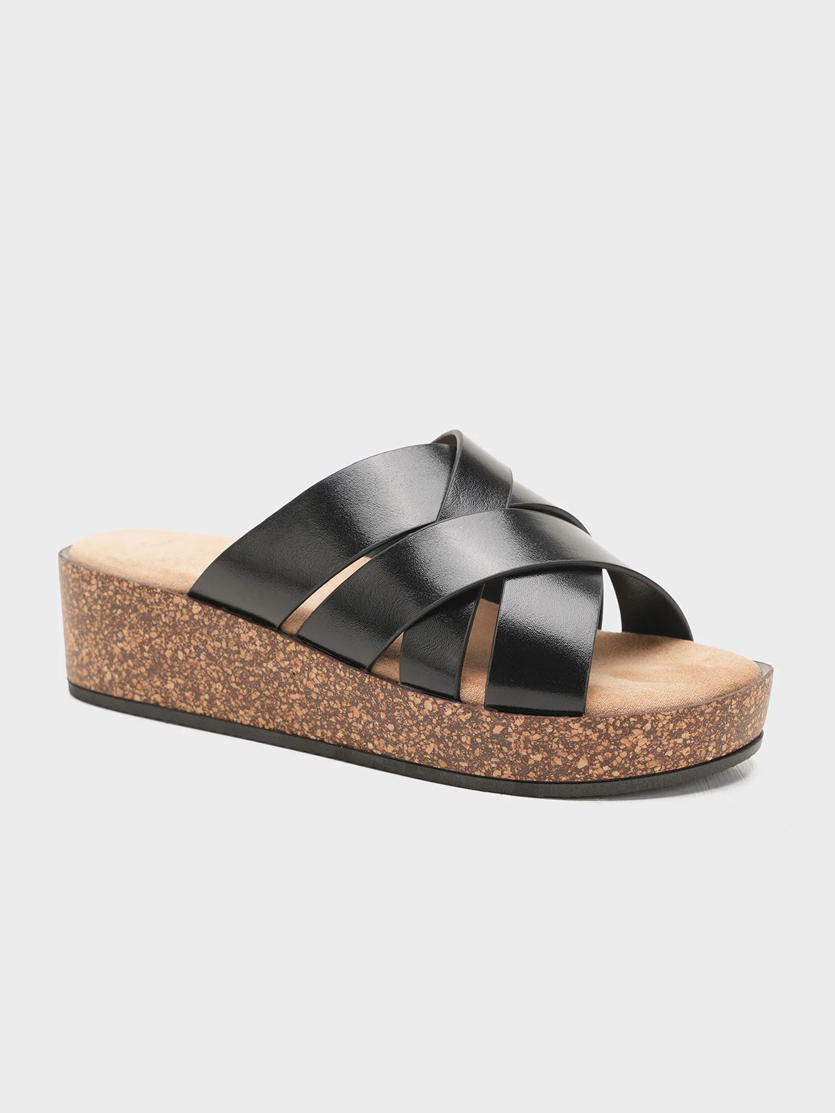 Women "SANTIA" Cross Strap Wedge Slippers - Image 2
