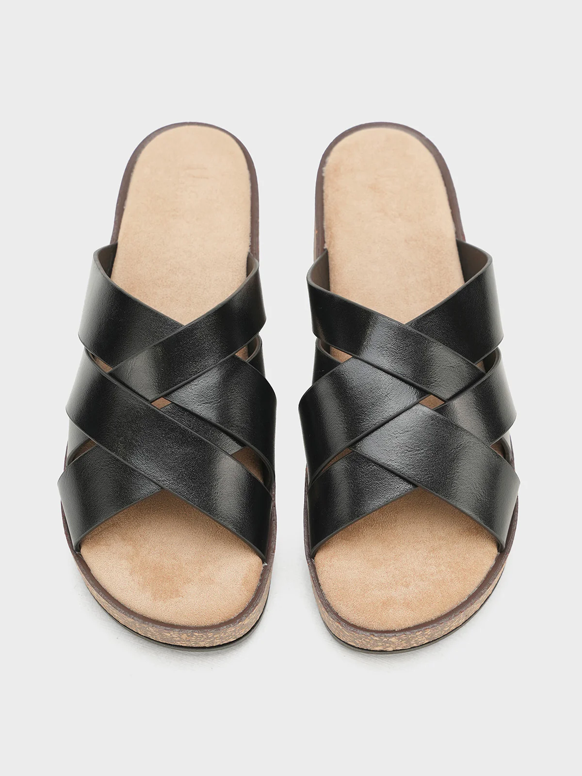 Women "SANTIA" Cross Strap Wedge Slippers - Image 9