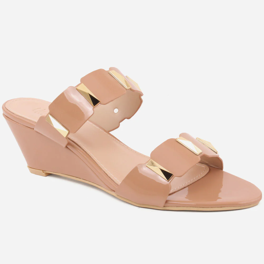 Women " SARINA" Wedge Heel Slip On Slippers