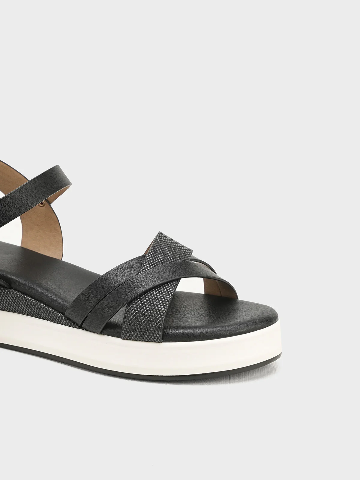 Women "SHILOH" Buckle Wedge Sandals - Image 7