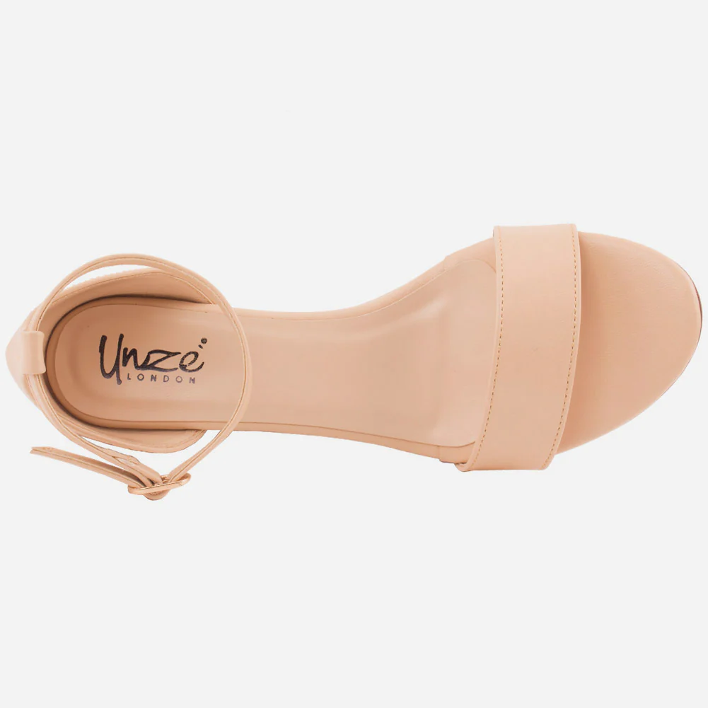 Women "Simone" evening Matt shiny wedge heel sandal - Image 4