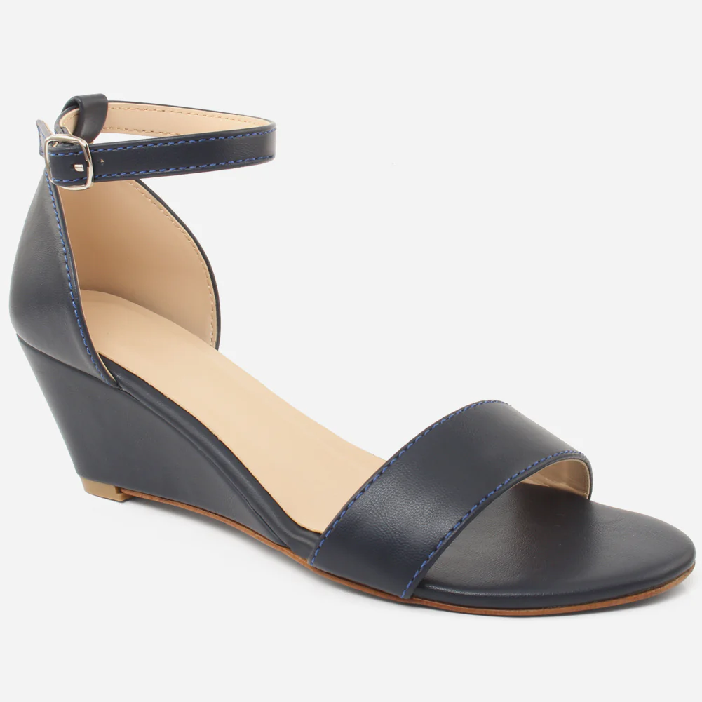 Women "Simone" evening Matt shiny wedge heel sandal