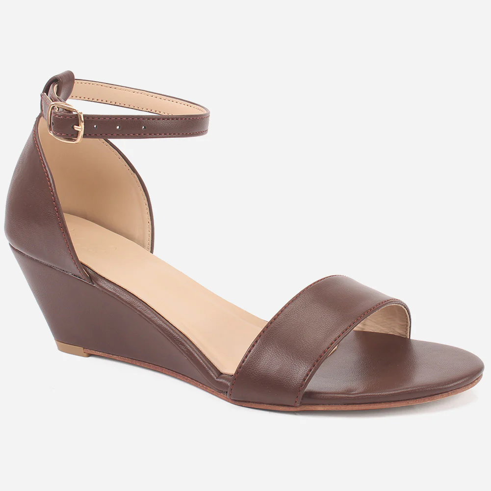 Women "Simone" evening Matt shiny wedge heel sandal