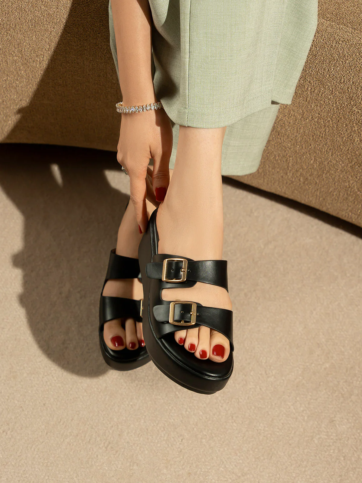 Women "SPCER" Wedge Comfort Slippers - Image 3