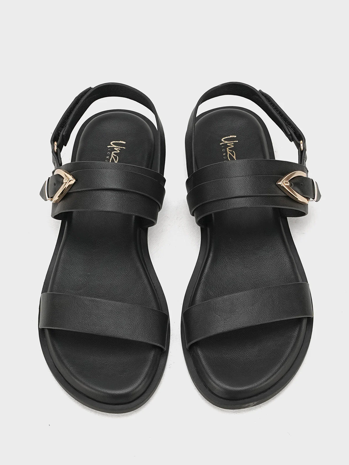 Women "STETO" Velcro Strap Flat Sandals - Image 9