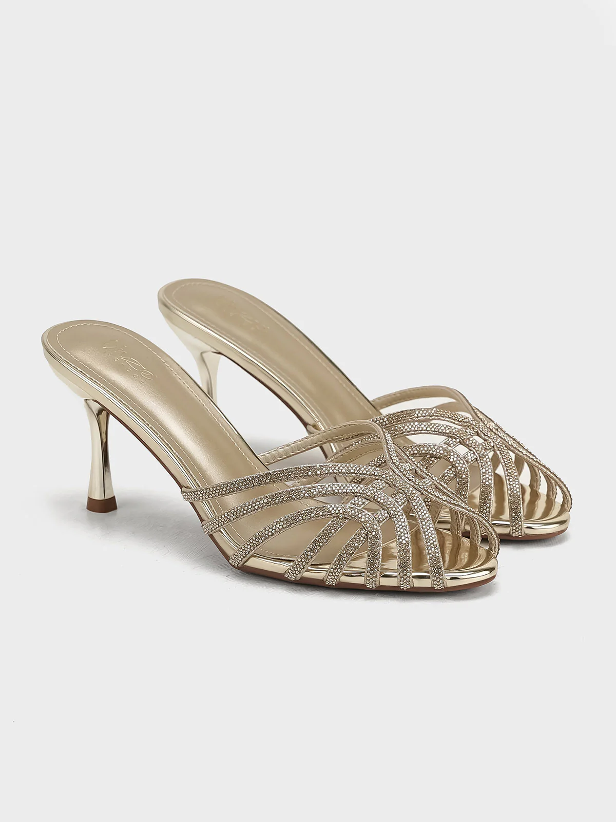 Women "SYLVIA" Fancy Slip On Heel Sandals - Image 2