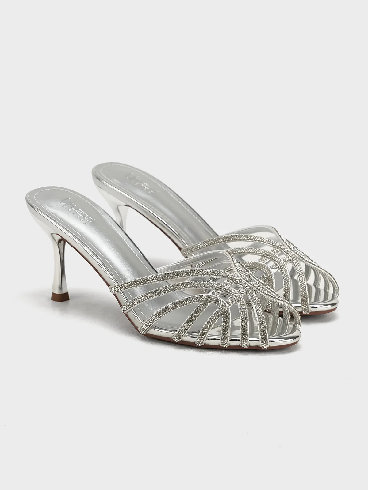 Women "SYLVIA" Fancy Slip On Heel Sandals - Image 4