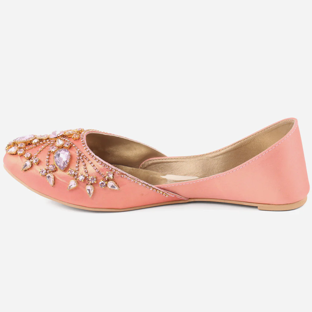 Women "TEENA" Gemstone Embellished Indian Khussa - Image 3