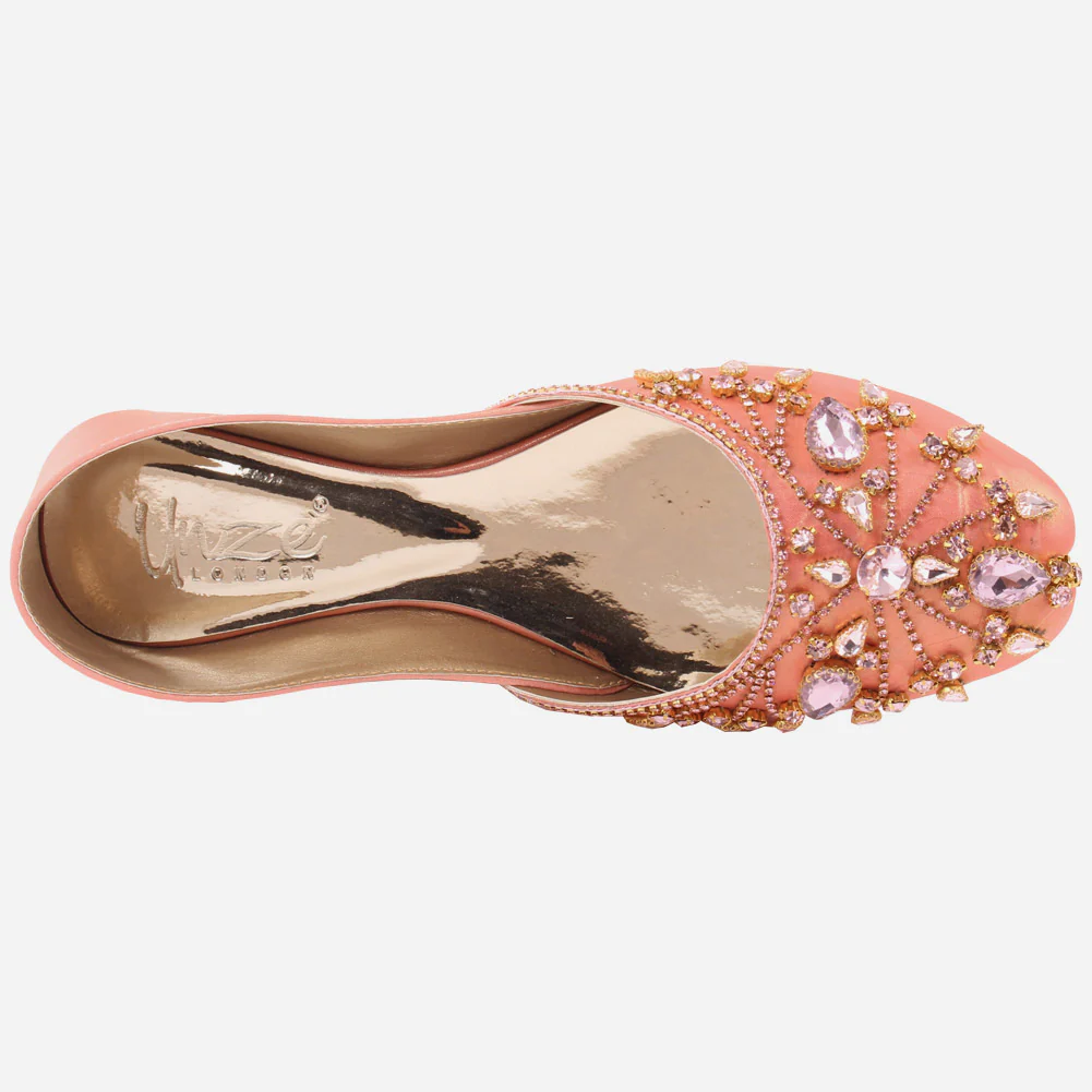 Women "TEENA" Gemstone Embellished Indian Khussa - Image 4