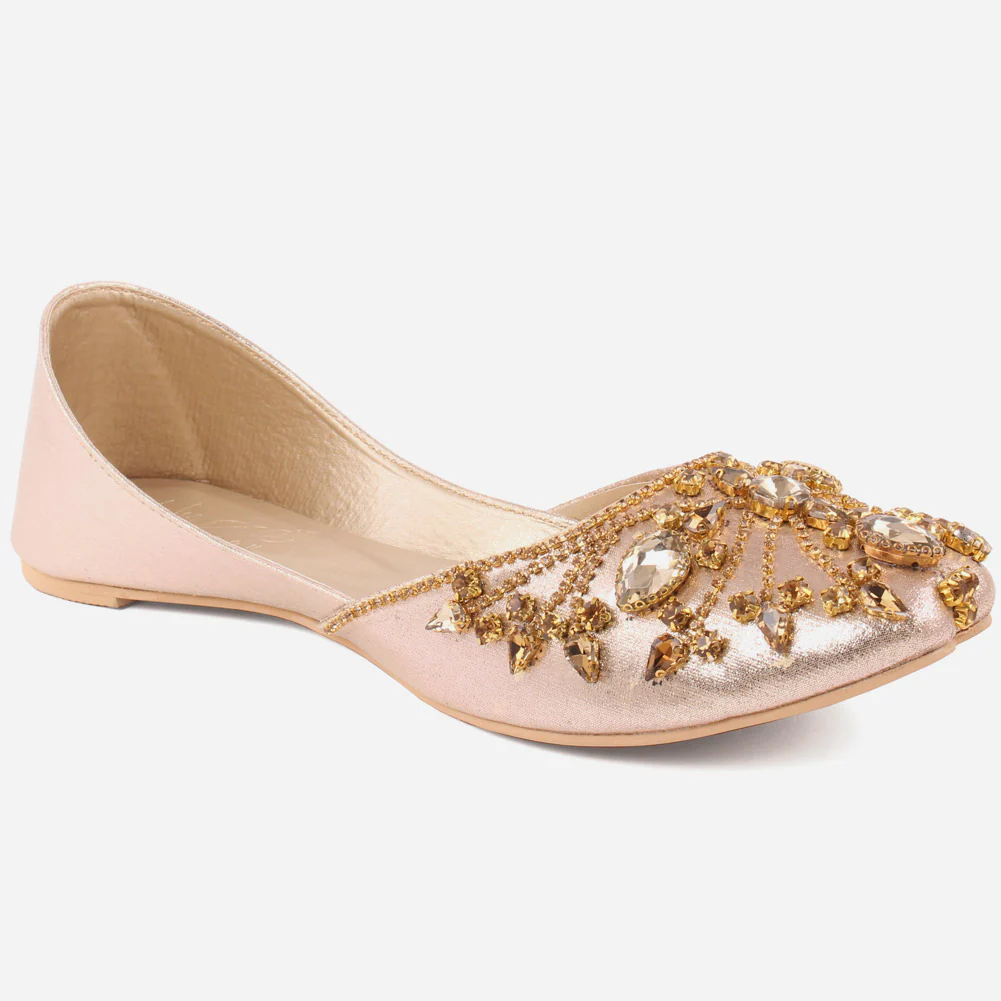 Women "TEENA" Gemstone Embellished Indian Khussa