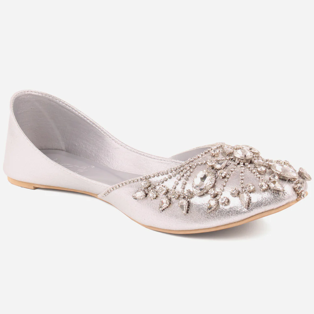 Women "TEENA" Gemstone Embellished Indian Khussa