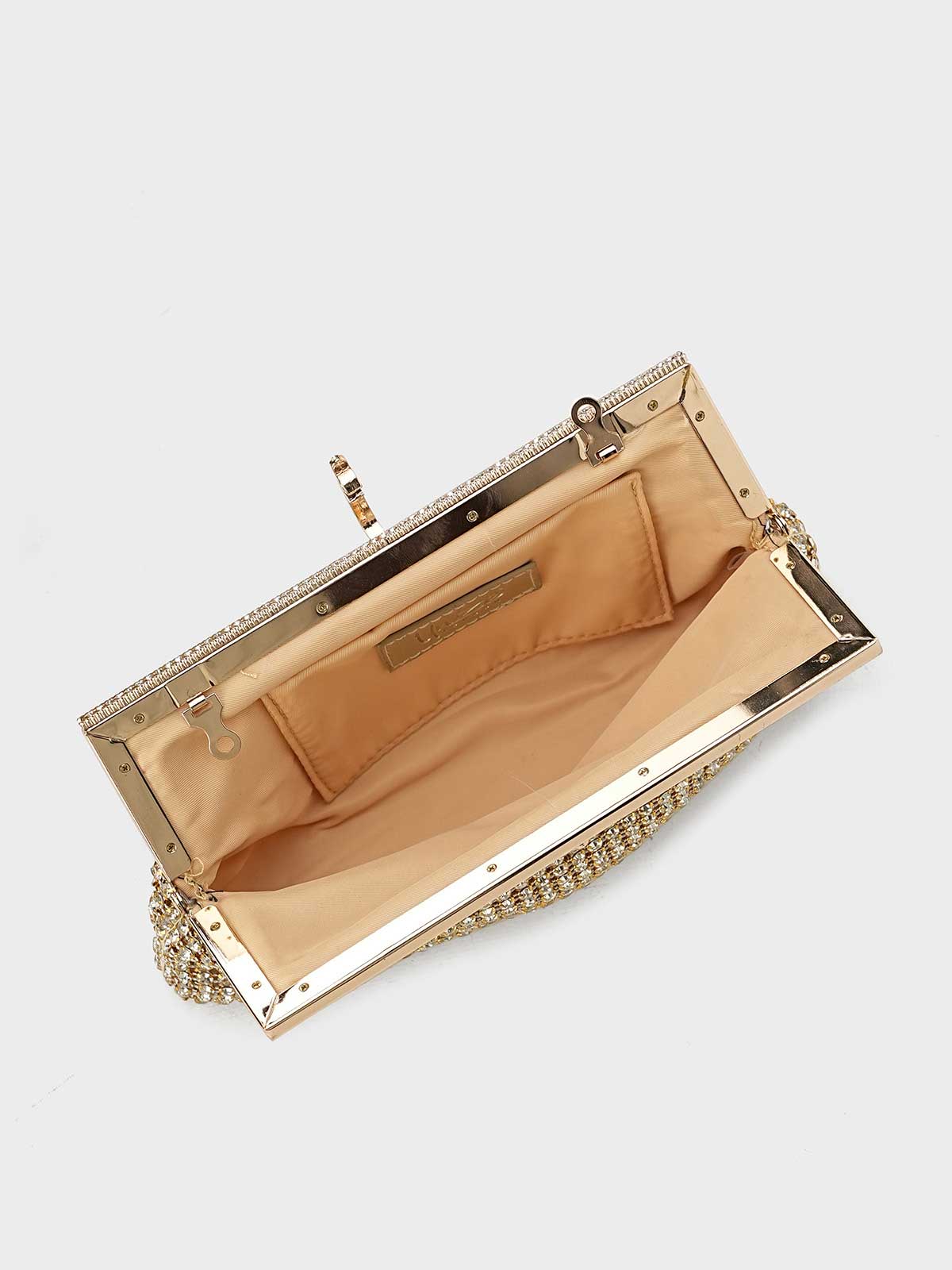 Women "TERESA" Diamond Stone Fancy Clutch - Image 10