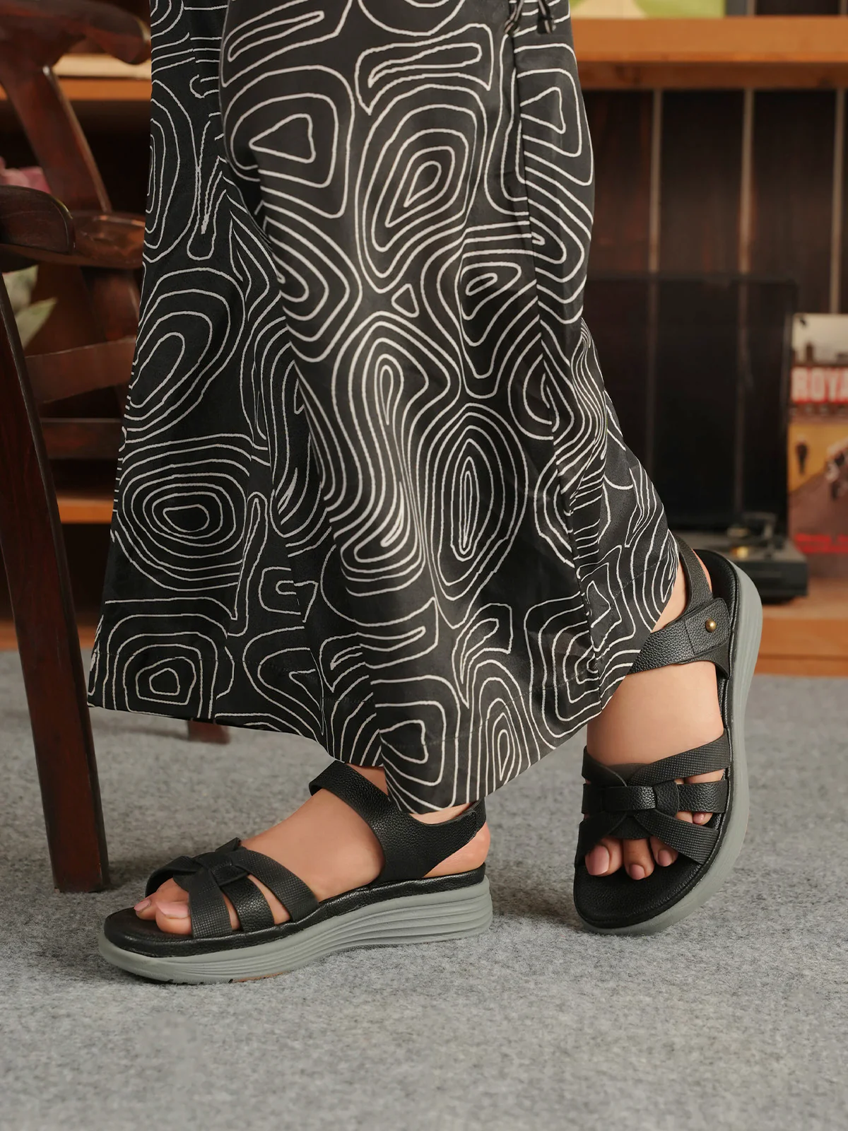 Women "THOTH" Ankle Band Comfort Sandals