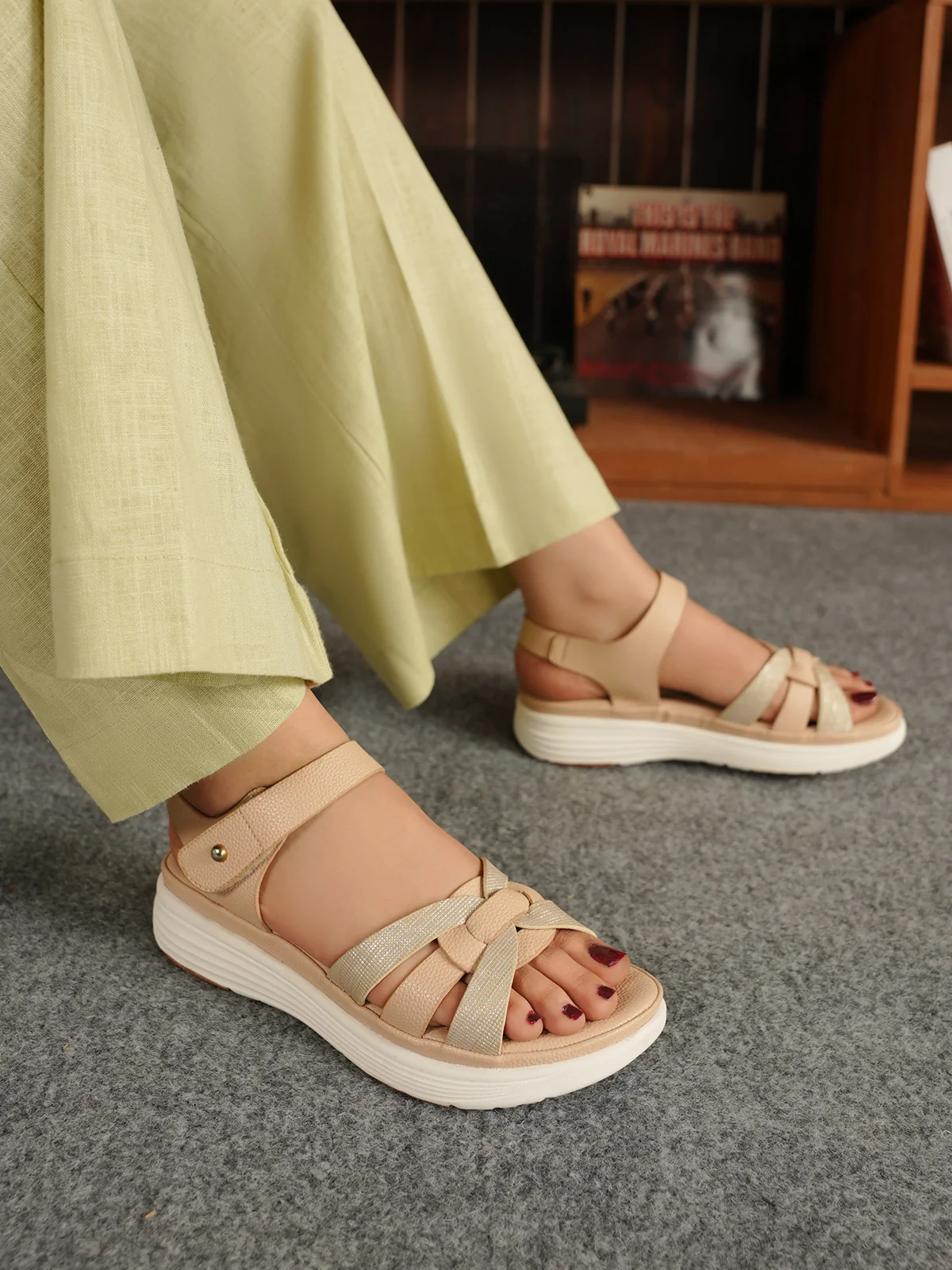 Women "THOTH" Ankle Band Comfort Sandals